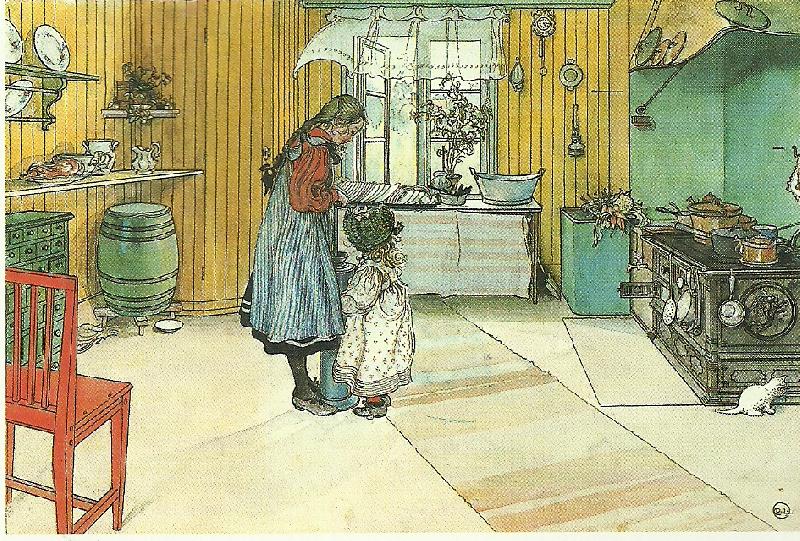 Carl Larsson koket oil painting image